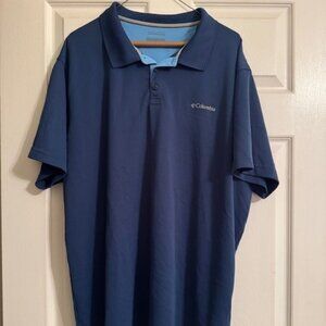 LOT OF 5 MEN'S COLUMBIA POLO SHIRTS, SIZE XXL 2XL